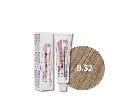 MONTIBELLO CROMATONE METALLICS profesjonalna farba do włosów 60 ml | 8.32